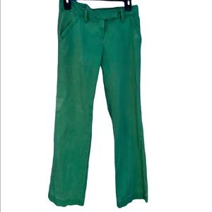 GUESS Y2K Green Low Rise Flare Stretch Chino Pants Jeans Size 26
